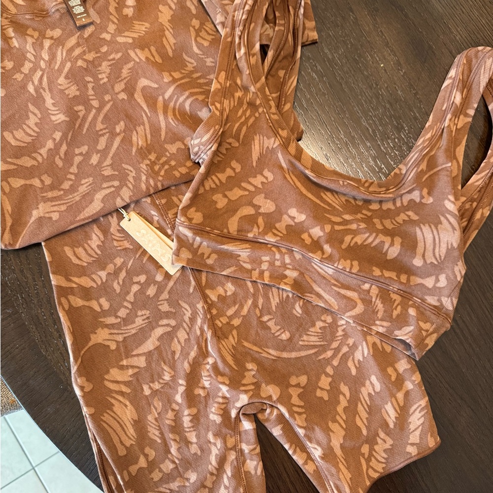 Skims Brown Patterned Intimates Set - image 1